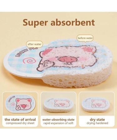 Compressed Sponges Kitchen - Compressed Wood Pulp Cotton Dishwashing Sponge - Kitchen Compressed Wood Pulp Sponge Multifunctional Cartoon Cleaning Sponge Thicken Compressed Dish Sponges - Buy Online on GoSupps.com