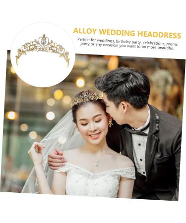 MERRYHAPY Large Rhinestone Crown Hair Ties for Women Hair Bands for Womens Hair Women Hair Accessories Hair Accessory Bridal Headdress Women s Jewelry Rhinestone Bridal Crowns Wedding Alloy - Buy Online on GoSupps.com