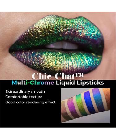 LaoSShu Women's lip gloss multichrome liquid lipstick multichrome eyeshadow stick long-lasting waterproof non-stick liquid lip gloss (Color: 02) - Buy Online on GoSupps.com