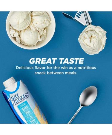 Pure Protein Vanilla Protein Shake | 30g Complete Protein | Keto-Friendly | Immune Support | 11oz Bottles (4 Pack) - Buy Online on GoSupps.com