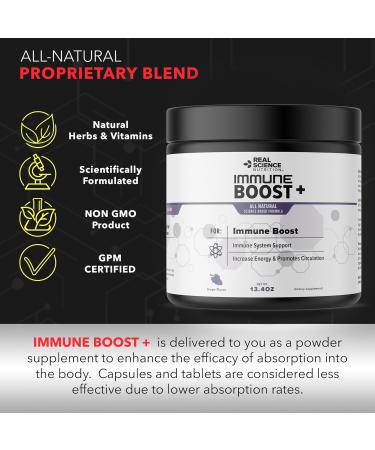 Immune Boost Plus | Natural Immunity Formula Boost Immune System Health and Wellness More Powerful Than Elderberry Zinc Echinacea - in a Fast Acting Powder - Buy Online on GoSupps.com