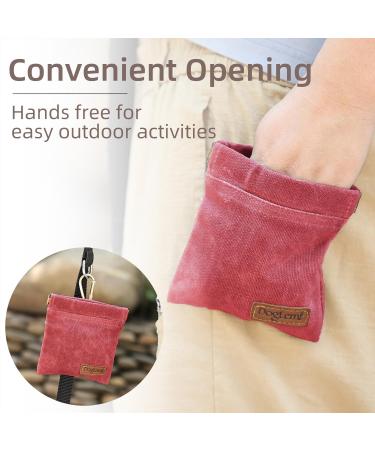 Dog Training Kit Puppy Dog Treat Pouch Bag with Dog Clicker and Silent Whistle with Lanyard Hands-Free Training Dog Treat Pouch Includes Carabiner for Pet Puppy Travel or Outdoor Use (Red) Red-2 - Buy Online on GoSupps.com