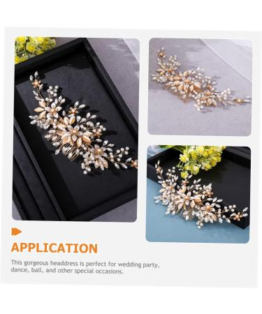 Angoily Headgear Hair Dryer Brush Bridal Hair Decor Bridal Clip Bridal Flower Hair Comb Crystal Headpiece Tiara Wedding Hair Comb Bride Metal Accessories Pearl - Buy Online on GoSupps.com