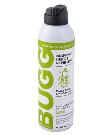 BUGGINS Original Gnat & Mosquito Insect Repellent 6oz Continuous Spray