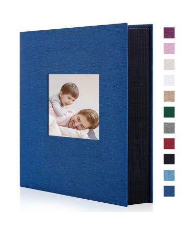 Miaikoe Photo Album 6x4 300 Pockets Slip in Large Capacity Album for Family Wedding Anniversary Linen Album Book Holds 300 Horizontal 10x15cm Photos(300 Pockets Blue) 300 Pockets Blue