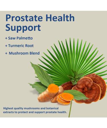 Prostate Health Supplement for Men- Supports Muscle Growth & Prostate Function Saw Palmetto Extract with Turmeric Root & Mushroom Blend 90 + 60 Vegetarian Capsules (1 Month Supply) - Buy Online on GoSupps.com