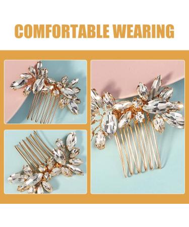 SAFIGLE Wedding Hair Comb Rhinestone Hair Comb Bridal Hair Comb Decorative Hair Comb for Women - Buy Online on GoSupps.com
