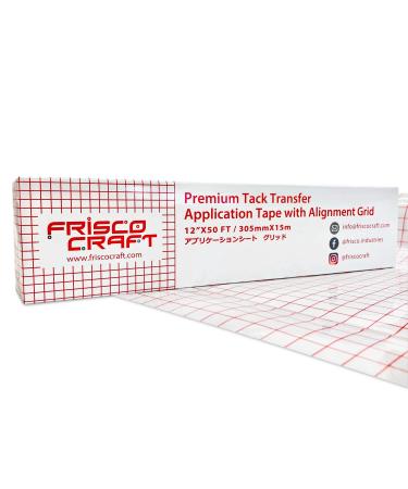 Frisco Craft Transfer Tape for Heat Transfer Vinyl - Iron on Transfer Paper - Heat Transfer Paper, Clear Transfer Tape for Printable HTV (12 x 50ft)