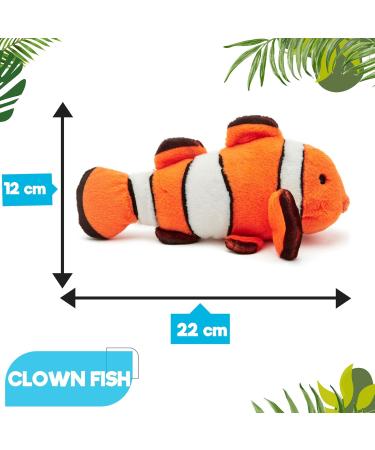 Zappi Co Ultra Soft Clown Fish Plush Toy - 22 cm | Eco-Friendly Newborn Gift - Buy Online on GoSupps.com