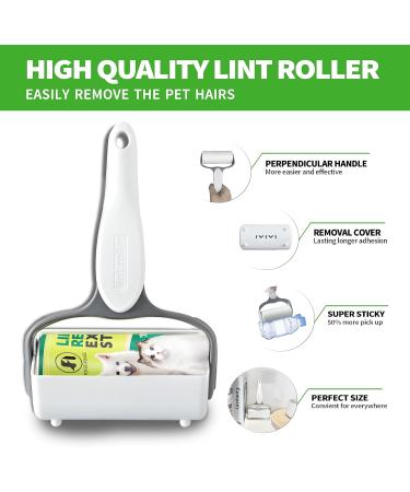 Extra Sticky Lint Roller for Animal Hair - 300 Sheets 2 Handles & 5 Refills | Ideal for Clothing Furniture & Carpet - Buy Online on GoSupps.com
