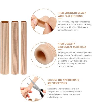 6-Piece Soft Gel Toe Protectors | 15 cm Cushioned Toe Caps for Corns Calluses & Bunion Relief - Cuttable Design - International Shipping Available - Buy Online on GoSupps.com
