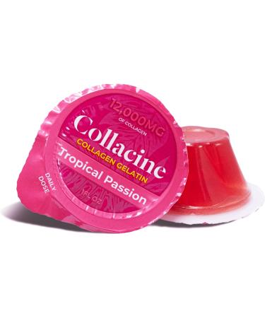 Collagen Gelatine Shot-10 Pack Cups 12 000mg Hydrolyzed Collagen for Women 12g Protein B Vitamins Gluten-Free Tropical Passion Flavor 1 Count (Pack of 10) - Buy Online on GoSupps.com