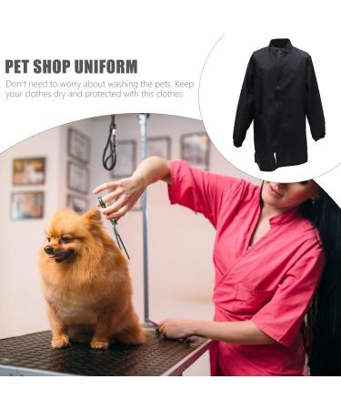 POPETPOP Pet Grooming Apron | Women's Tunic Smock | Grooming Clothes for Cats | Work Uniform Coverup | Miss Black XL - Buy Online on GoSupps.com