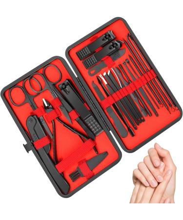 Tezklc Pedicure Set Pedicure Tools for Feet 24 Piece Nail Clippers Set Fingernail Clippers - Stainless Steel Manicure Set Compact Manicure Set for Hand Foot Family Friends - Buy Online on GoSupps.com