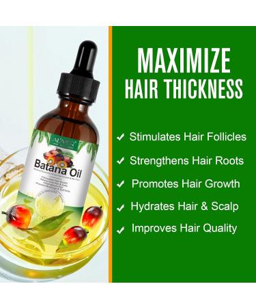 Batana Oil 60ml Organic Batana Oil for Hair Growth Eyebrows and Eyelashes Hair Oil Moisturizes Hair and Scalp Prevents Breakage and Split Ends - Buy Online on GoSupps.com