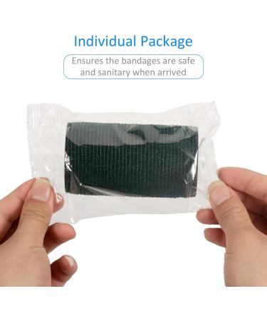 Self-Adhesive Legal Bandage - 10cm x 4.5m Rolls | Cohesive First Aid Wrap for Dogs Sport & Veterinary Use (Dark Green) - Buy Online on GoSupps.com