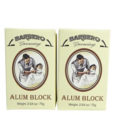Barbero Alum Block 2.64 oz / 75 g Pack of 2