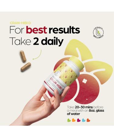 Legacy Wellness Cran-Hibi-D: D Mannose with Cranberry Hibiscus & Dandelion Capsules - Urinary Tract Health - Natural Cleanse Bladder Support Detox Flush Herbal UT Supplement Pills for Men & Women - Buy Online on GoSupps.com