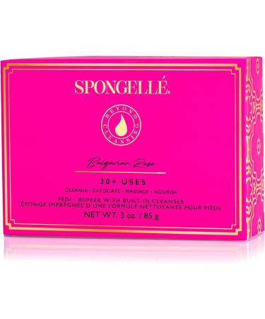 Spongell Pedi-Buffer - Bulgarian Rose - Cleanse, Exfoliate, Polish Feet - Buy Online on GoSupps.com