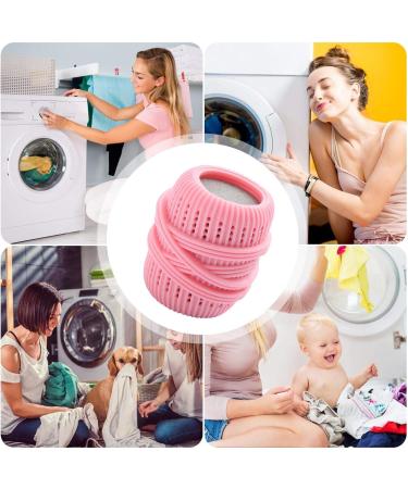 Laundry Ball Washer Balls Reusable Dryer Ball Laundry Scrubbing Balls Anti Winding Premium Soft Washer Ball Laundry Washing Balls Pink - Buy Online on GoSupps.com