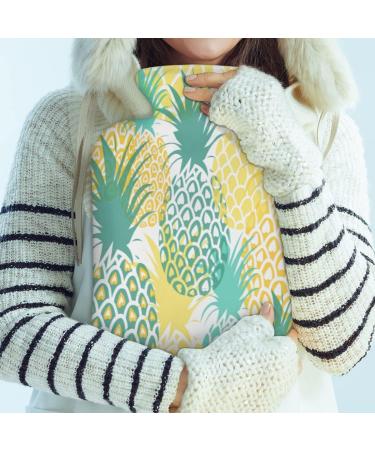 Pineapple Heat Bottle with Fluffy Cover | 2L Hot Water Bottle for Kids & Adults | Cozy Nights & Pain Relief - Buy Online on GoSupps.com