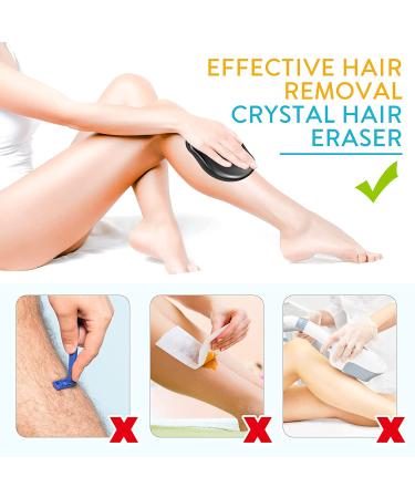 Crystal Hair Remover: Portable Painless Hair Removal for Women - Suitable for Arms, Legs, Back and Any Body Part - Black - Buy Online on GoSupps.com