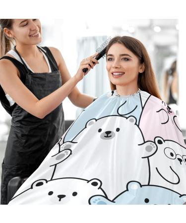 Waterproof Barber Cape - Cartoon Bear & Cheetah Haircut Bib for Men & Women | Unisex Hair Cutting Cape - Buy Online on GoSupps.com