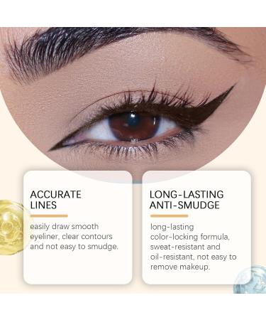  Dubbulon Anti-Smudge Eyeliner Pencil - Dual Function 24-Hour Waterproof Sharpenable Pencil - Long-Lasting Beauty Soft Eyebrow Pen for Women and Girls - Buy Online on GoSupps.com