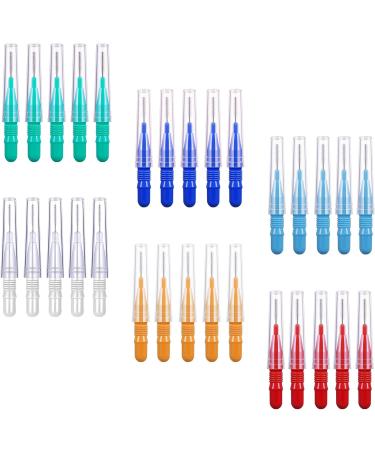 Ilantule 30 pieces interdental brush interdental brush interdental brush to the toothbrushes for simple and thorough cleaning of the interdental spaces several sizes