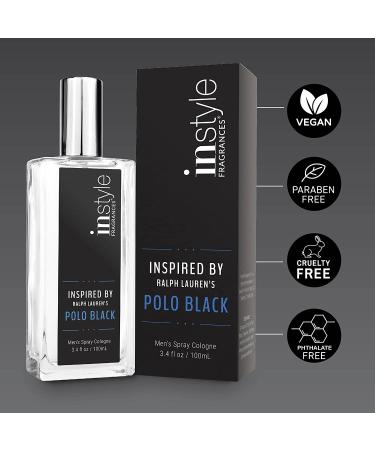Instyle Fragrances | Polo Black Inspired Men's Eau de Toilette | Vegan, Paraben & Phthalate Free | 3.4 oz - Buy Online on GoSupps.com