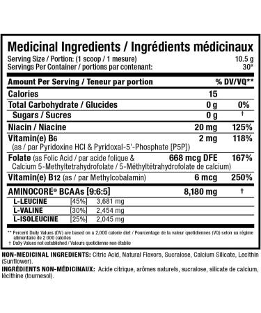 ALLMAX Nutrition Aminocore Bcaa - 8g Bcaas - 100% Pure Branch Chained Amino Acids - Gluten Free 315 gram Sweet Tea Sweet Tea 315.0 g (Pack of 1) 8g Bcaas - Buy Online on GoSupps.com