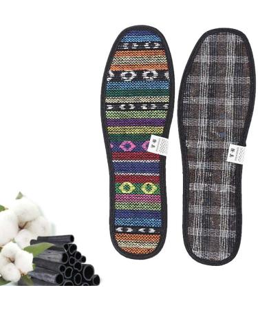 Shop Cotton Shoe Inserts - Bamboo Charcoal Insoles 3 Pairs Hand Embroidered Breathable & Cutable - Perfect Fit Size 38 for Comfort & Support - Buy Online on GoSupps.com