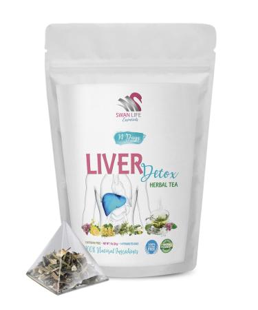 Liver Detox Herbs - LIVER DETOX HERBAL TEA 14 Days - burdock root and dandelion tea liver support tea organic liver detox tea caffeine free liver cleanse detox & repair herbal tea 1 Pack 14 bags - Buy Online on GoSupps.com