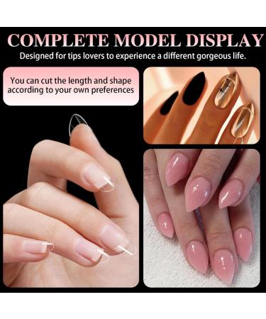  yufana yufana 600 Pieces Short Almond False Nails Artificial Short False Nails Soft Gel Tips 12 Sizes Acrylic Tips (Clear 27 x 1 - Buy Online on GoSupps.com