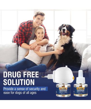Piuess Pheromones Dog 3 in 1 (1 Diffuser + 2 Refills 48 ML) Calming Soothing Taking Pheromones to Soothe Relaxing Calming Agitated Stressed Reduces Behavior 60 Days Tasteless - Buy Online on GoSupps.com