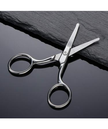 Premium Rounded Tip Hair Scissors for Mustache Eyebrows & Nose Hair Optimal Precision for Facial Grooming - Buy Online on GoSupps.com