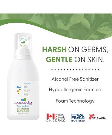 Soapopular Alcohol Free Foam Hand Sanitizer 0.15% Benzalkonium Chloride Hypoallergenic Fragrance Free Safer for Kids 550mL (Pack of 3) - Buy Online on GoSupps.com