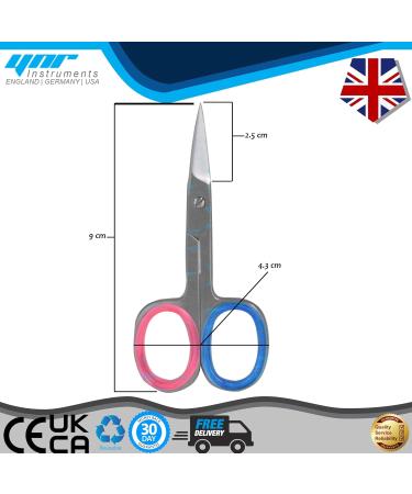 YNR Cuticle Nail Scissors Curved Blade Professional Stainless Steel Beauty Scissors for Manicure Pedicure Eyebrows Nose Hair Trimming Beauty Grooming Thick Toenails Women Men - Buy Online on GoSupps.com