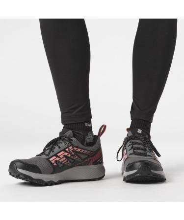 Buy Salomon Women's Gore-Tex Trail Running & Hiking Shoes - Comfort & Durability in Plum Kitten Black Peach Amber (EU 41 1/3) - International Shipping Available - Buy Online on GoSupps.com