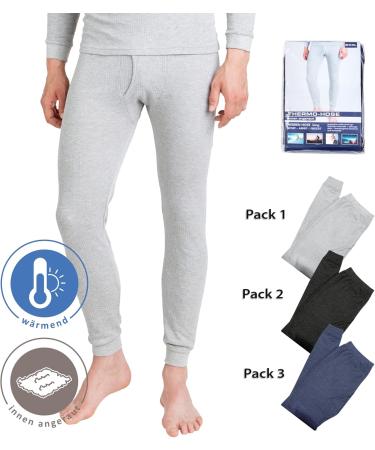 BestSale247 Men's Thermal Underpants | Warm Fleece Winter Underwear | Ski & Cotton Comfort | XXL Grey - Buy Online on GoSupps.com