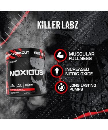 Noxious Extreme Nitric Oxide Booster | Pre-Workout Powder for Endurance & Muscle Building | 30 Servings (America Pop) - International Shipping Available - Buy Online on GoSupps.com