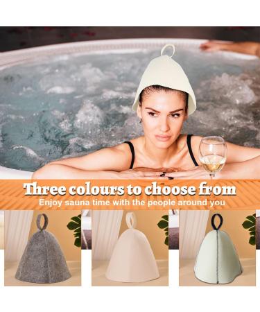 Saunaut 3-Piece Sauna Caps for Men & Women | Heat Protective Bath & Shower Accessories - Buy Online on GoSupps.com