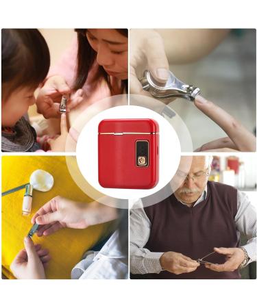Automatic Nail Trimmer - 3 Modes Adjustable Safety Fingernail Trimmer Safety Fingernail Trimmer & Cutter Lighted Quiet Nail Scissors with Storage for Home Use Red - Buy Online on GoSupps.com