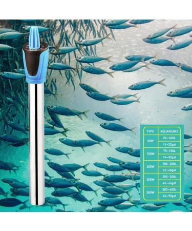 BPS BPS-6088 Underwater Aquarium Heater 500W - Stainless Steel 38cm with Suction Cups | Durable & Efficient International Shipping - Buy Online on GoSupps.com