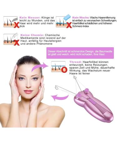 TANSHOP Epilators for Facial Hair Electric Facial Hair Remover for Women Electric Incision Epilator Facial Hair Trimmer for Women Remove Peach Fuzz Upper Lip Arms Chin Hair Pink - Buy Online on GoSupps.com