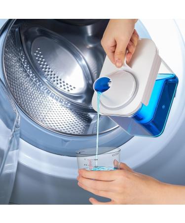 1100ml Airtight Detergent Dispenser with Measuring Cup - Transparent Powder Washing Container - Buy Online on GoSupps.com