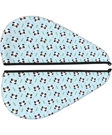 Cute Mochi Panda Microfiber Hair Towel - Super Absorbent & Quick Dry Wrap for Women - Perfect for Long Curly & Thick Hair - Buy Online on GoSupps.com
