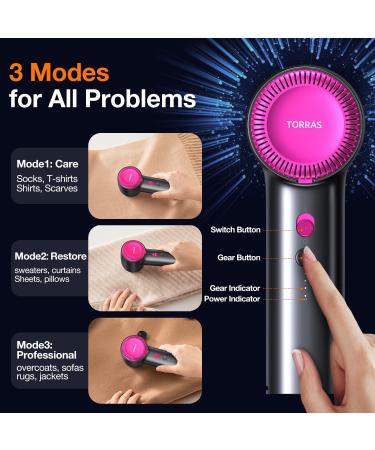 Buy TORRAS 2023 Fabric Shaver Lint Remover - Rechargeable & 3-Speed for Cashmere Wool Clothes & Furniture - Ultimate Fuzz & Pill Removal Tool in Fuchsia - Buy Online on GoSupps.com