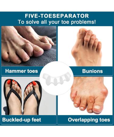 Silicone Toe Separators for Bunions & Hammertoes - Restore Toes & Correct Big Toe Shape | International Shipping - Buy Online on GoSupps.com