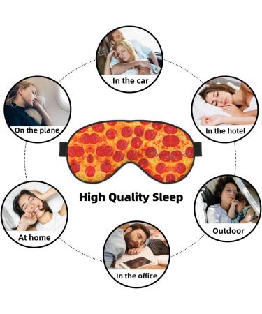 3D Pizza Pepperoni Mask - Adjustable Soft Blindfold for Deep Sleep Relaxation & Travel | Perfect for Meditation & Comfort - Buy Online on GoSupps.com
